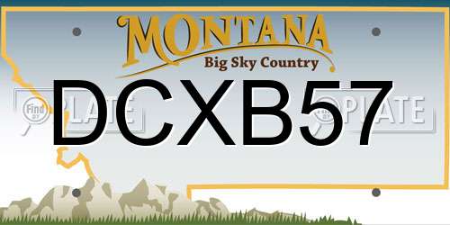 DCXB57 Montana License Plate