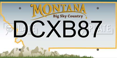DCXB87 Montana License Plate