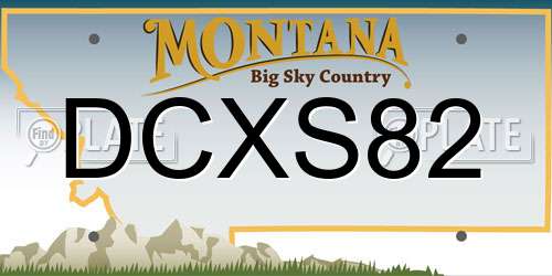 DCXS82 Montana License Plate