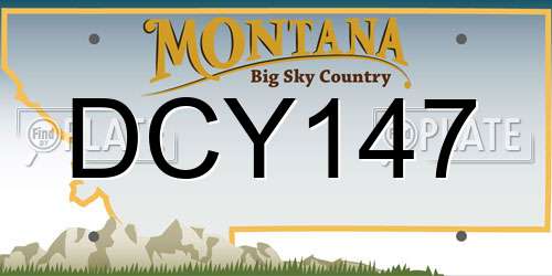 DCY147 Montana License Plate