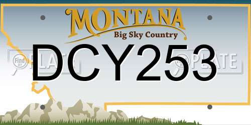 DCY253 Montana License Plate