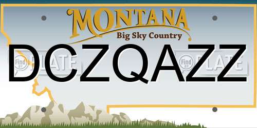 DCZQAZZ Montana License Plate