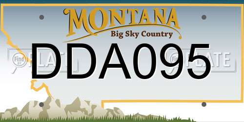 DDA095 Montana License Plate