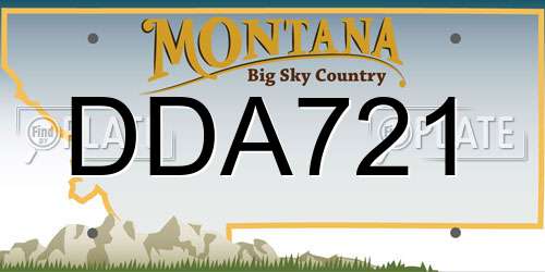DDA721 Montana License Plate