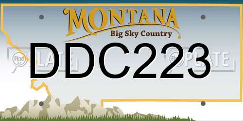 DDC223 Montana License Plate