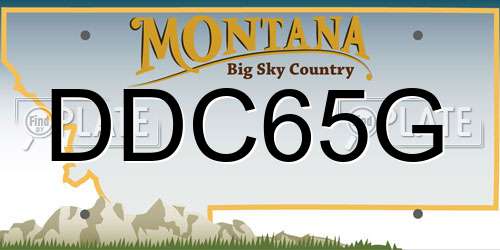 DDC65G Montana License Plate