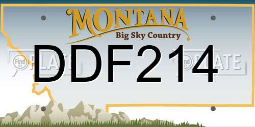 DDF214 Montana License Plate