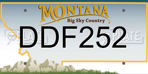 DDF252 Montana License Plate