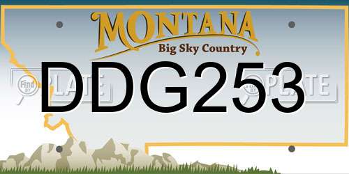 DDG253 Montana License Plate