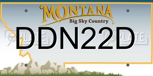 DDN22D Montana License Plate