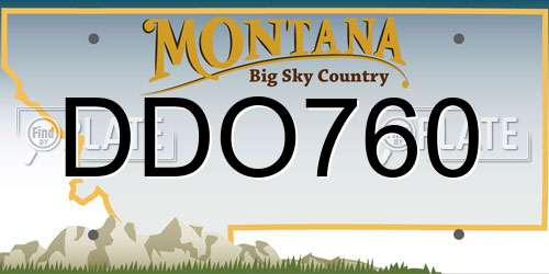 DDO760 Montana License Plate