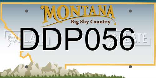 DDP056 Montana License Plate