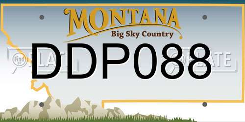 DDP088 Montana License Plate