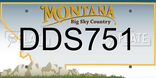 DDS751 Montana License Plate