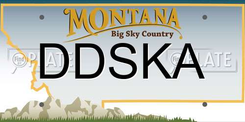 DDSKA Montana License Plate