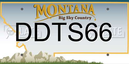 DDTS66 Montana License Plate