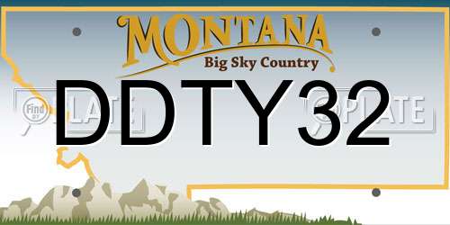 DDTY32 Montana License Plate