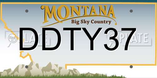 DDTY37 Montana License Plate