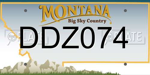 DDZ074 Montana License Plate