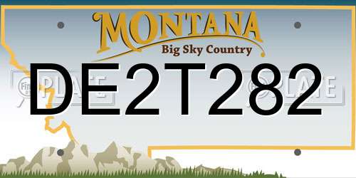 DE2T282 Montana License Plate