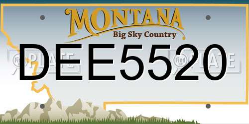 DEE5520 Montana License Plate