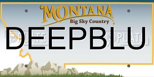 DEEPBLU Montana License Plate