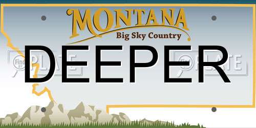 DEEPER Montana License Plate