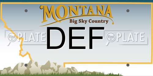 DEF Montana License Plate