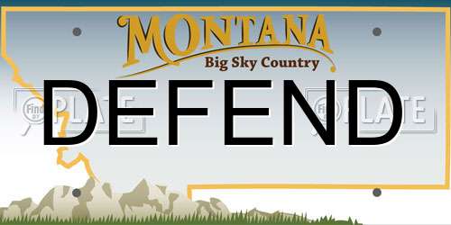 DEFEND Montana License Plate