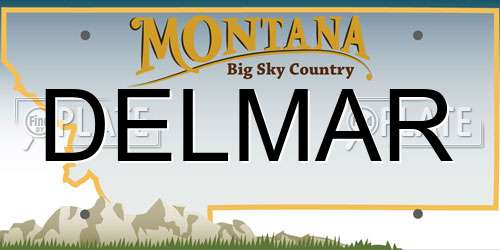 DELMAR Montana License Plate