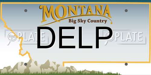 DELP Montana License Plate