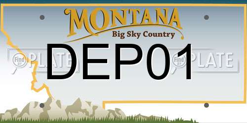 DEP01 Montana License Plate