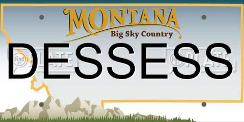 DESSESS Montana License Plate