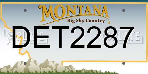 DET2287 Montana License Plate