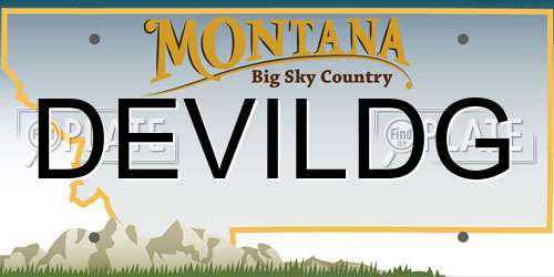 DEVILDG Montana License Plate