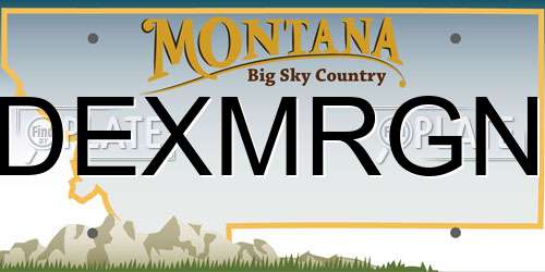 DEXMRGN Montana License Plate