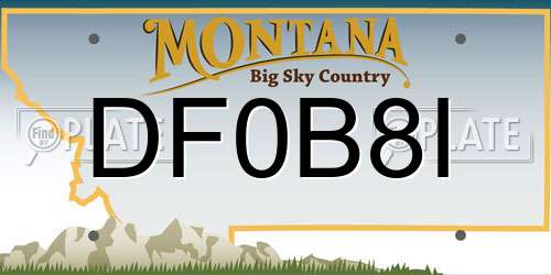 DF0B8I Montana License Plate