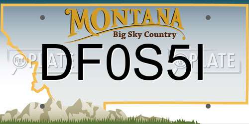 DF0S5I Montana License Plate