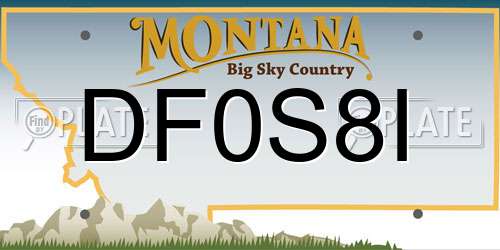DF0S8I Montana License Plate