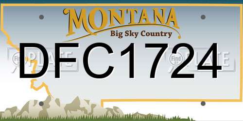 DFC1724 Montana License Plate