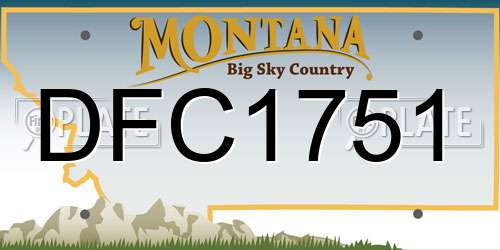 DFC1751 Montana License Plate
