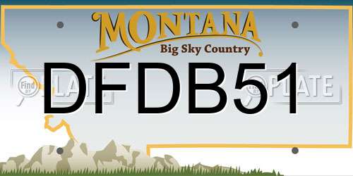 DFDB51 Montana License Plate