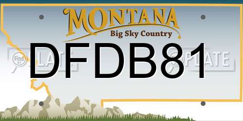 DFDB81 Montana License Plate
