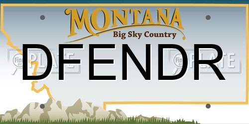 DFENDR Montana License Plate