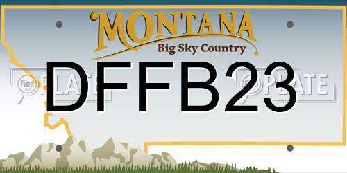 DFFB23 Montana License Plate