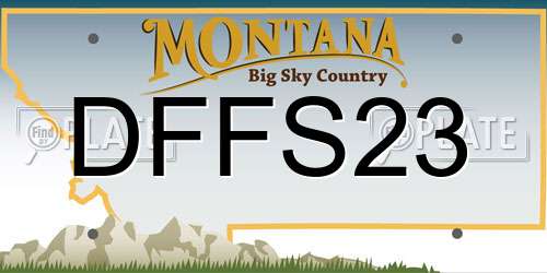 DFFS23 Montana License Plate