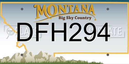 DFH294 Montana License Plate