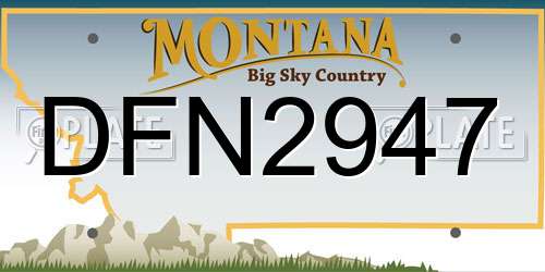 DFN2947 Montana License Plate