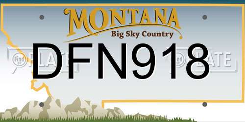 DFN918 Montana License Plate