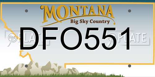 DFO551 Montana License Plate